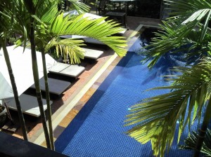 There's nothing like lounging by the pool with a laptop, and going for a swim after work is finished.