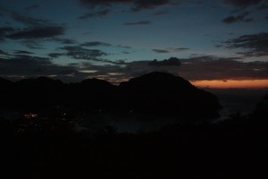 Unfortunately, we couldn't really get a good photo of the sunset, because of the second mountain directly to the West